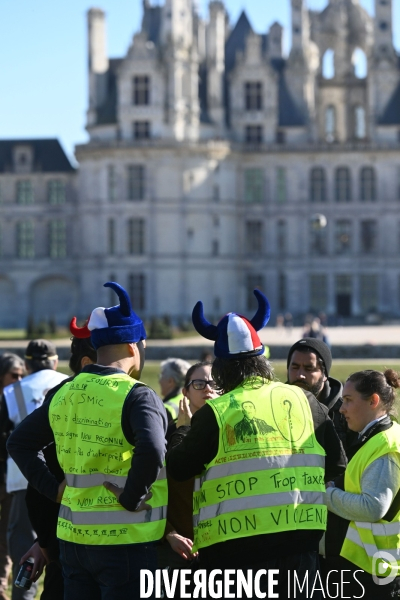 Les gilets jaunes au château de Chambord