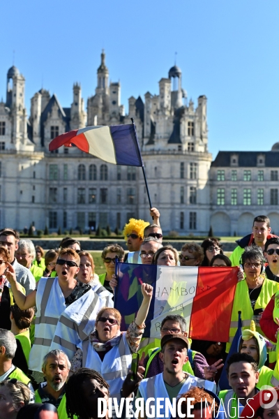 Les gilets jaunes au château de Chambord