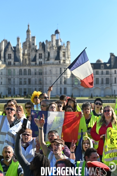 Les gilets jaunes au château de Chambord