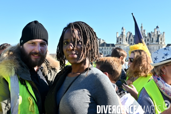 Les gilets jaunes au château de Chambord