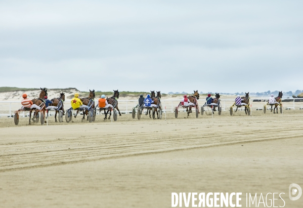 Courses hippiques sur plage à Plouescat