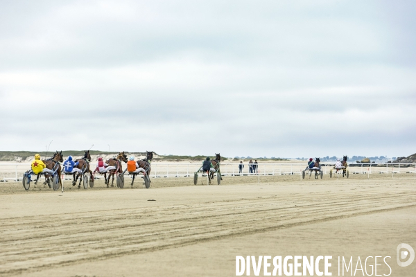 Courses hippiques sur plage à Plouescat