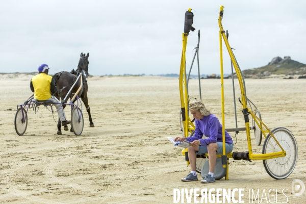 Courses hippiques sur plage à Plouescat