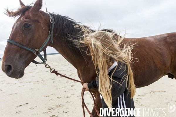 Courses hippiques sur plage à Plouescat