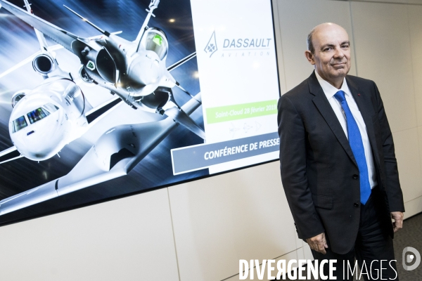 Conférence de presse d  Eric TRAPPIER, PDG de Dassault Aviation.