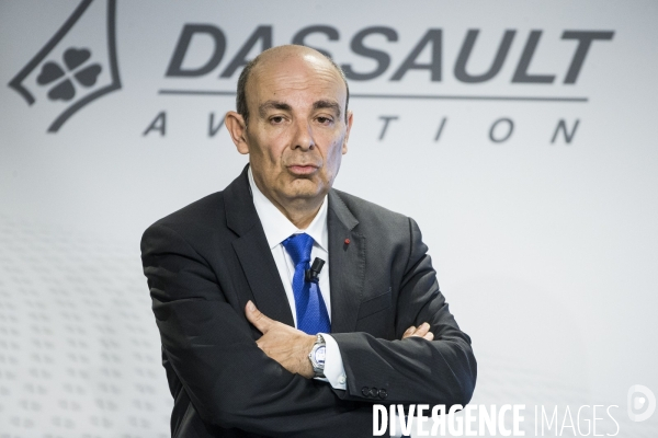 Conférence de presse d  Eric TRAPPIER, PDG de Dassault Aviation.