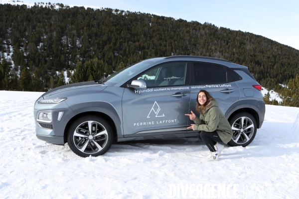 Perrine Laffont Championne du Monde de ski de bosses avec son partenaire Hyundai. Trophée Andros 2018-2019.