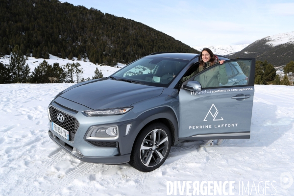 Perrine Laffont Championne du Monde de ski de bosses avec son partenaire Hyundai. Trophée Andros 2018-2019.