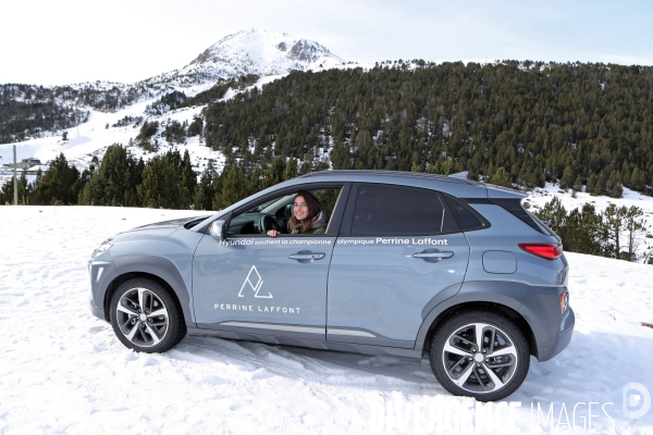 Perrine Laffont Championne du Monde de ski de bosses avec son partenaire Hyundai. Trophée Andros 2018-2019.