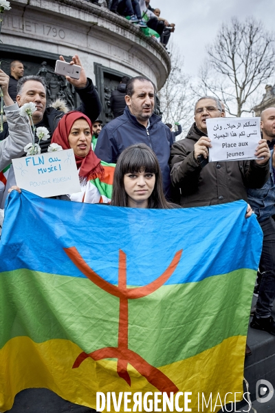 Manifestation des algeriens de France contre un 5e mandat de Bouteflika