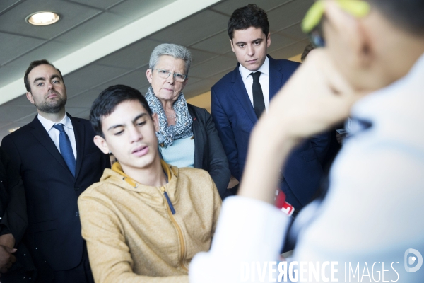 Déplacement de Sébastien LECORNU, Geneviève DARRIEUSSECQ et Gabriel ATTAL dans l Eure