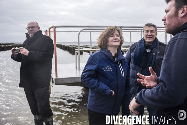 Déplacement de Nathalie Loiseau dans la Manche.