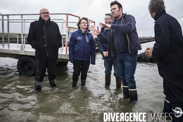 Déplacement de Nathalie Loiseau dans la Manche.