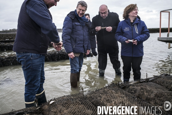 Déplacement de Nathalie Loiseau dans la Manche.