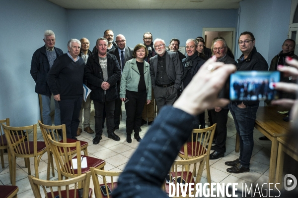 Déplacement de Nathalie Loiseau dans la Manche.