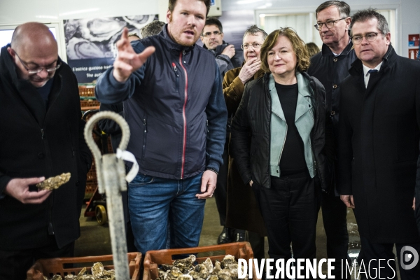 Déplacement de Nathalie Loiseau dans la Manche.