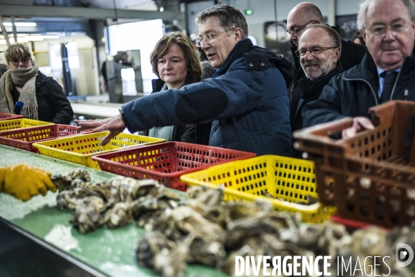 Déplacement de Nathalie Loiseau dans la Manche.