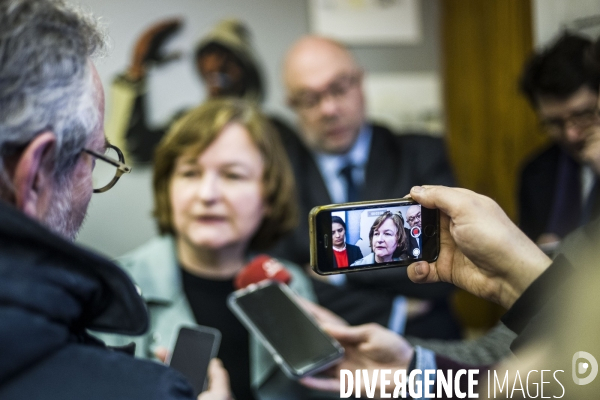 Déplacement de Nathalie Loiseau dans la Manche.