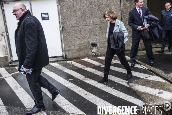 Déplacement de Nathalie Loiseau dans la Manche.