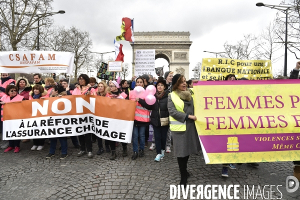 Femmes gilets jaunes à l honneur de la manifestation Gilets jaunes Acte XVII, le 9 mars 2019 à Paris.