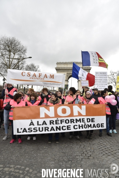 Femmes gilets jaunes à l honneur de la manifestation Gilets jaunes Acte XVII, le 9 mars 2019 à Paris.