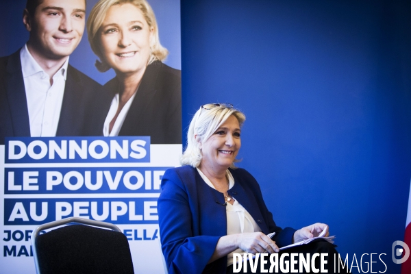 Marine LE PEN présente son projet Outre-Mer pour les Européennes.