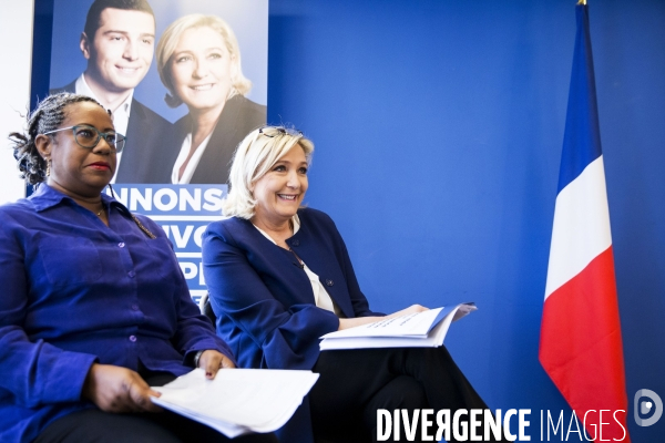 Marine LE PEN présente son projet Outre-Mer pour les Européennes.