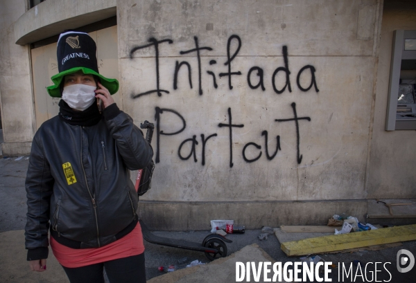 Manifestation sur les champas Elysées des Gilets jaunes  Acte  XVIII .