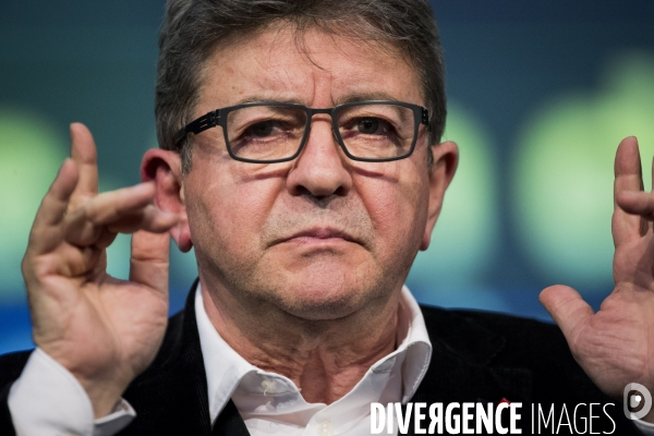 Meeting de Manon AUBRY et Jean-Luc MELENCHON pour les européennes.