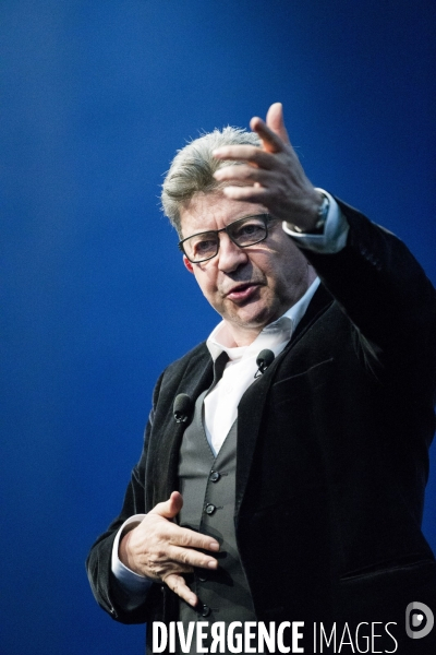 Meeting de Manon AUBRY et Jean-Luc MELENCHON pour les européennes.