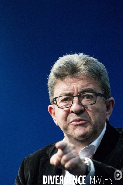 Meeting de Manon AUBRY et Jean-Luc MELENCHON pour les européennes.