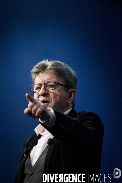 Meeting de Manon AUBRY et Jean-Luc MELENCHON pour les européennes.