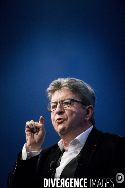 Meeting de Manon AUBRY et Jean-Luc MELENCHON pour les européennes.