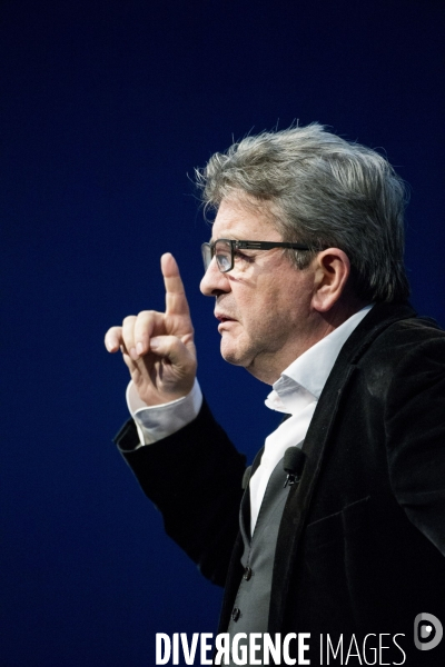 Meeting de Manon AUBRY et Jean-Luc MELENCHON pour les européennes.