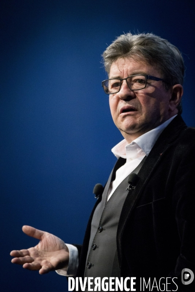 Meeting de Manon AUBRY et Jean-Luc MELENCHON pour les européennes.