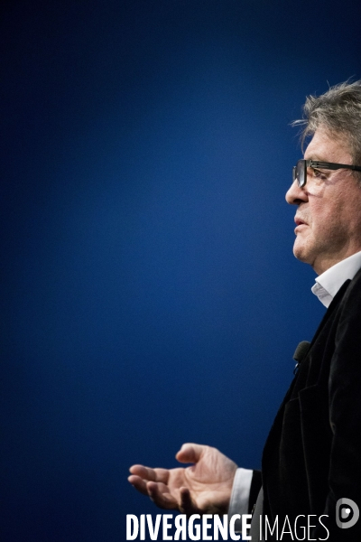 Meeting de Manon AUBRY et Jean-Luc MELENCHON pour les européennes.