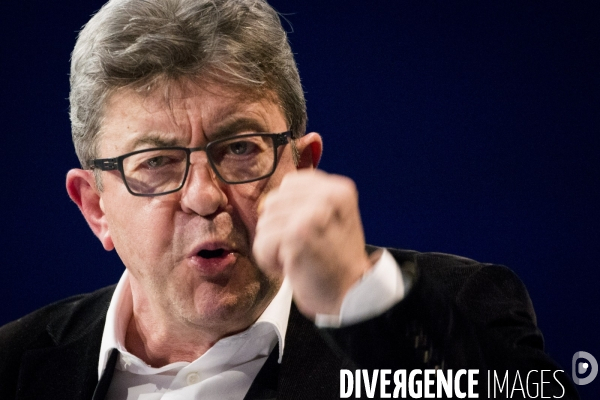 Meeting de Manon AUBRY et Jean-Luc MELENCHON pour les européennes.