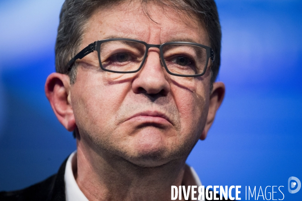 Meeting de Manon AUBRY et Jean-Luc MELENCHON pour les européennes.