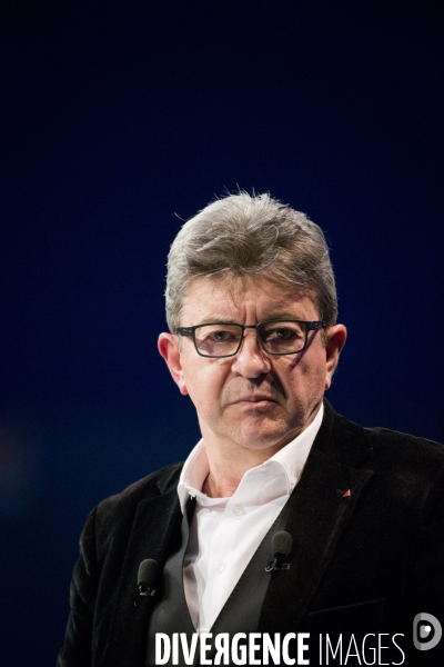 Meeting de Manon AUBRY et Jean-Luc MELENCHON pour les européennes.