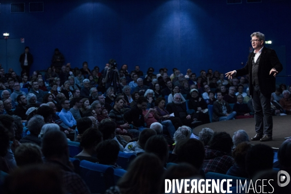 Meeting de Manon AUBRY et Jean-Luc MELENCHON pour les européennes.