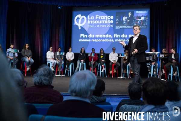 Meeting de Manon AUBRY et Jean-Luc MELENCHON pour les européennes.