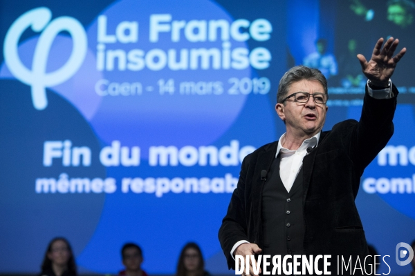 Meeting de Manon AUBRY et Jean-Luc MELENCHON pour les européennes.