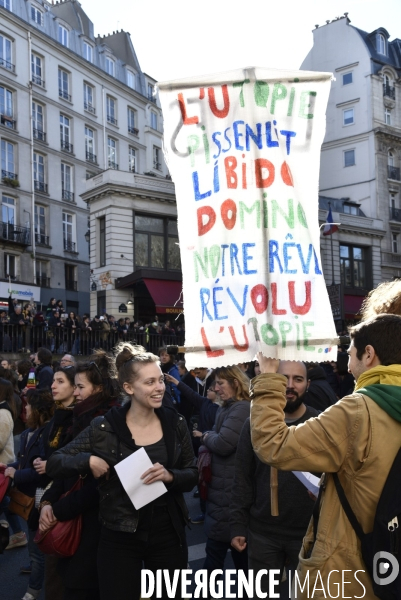 Marche du siècle pour le climat. March of century for climate, with youth.