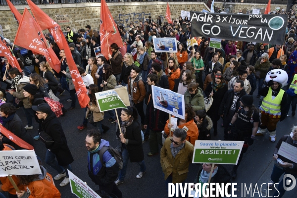 Marche du siècle pour le climat. March of century for climate, with youth.