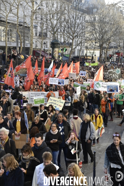 Marche du siècle pour le climat. March of century for climate, with youth.