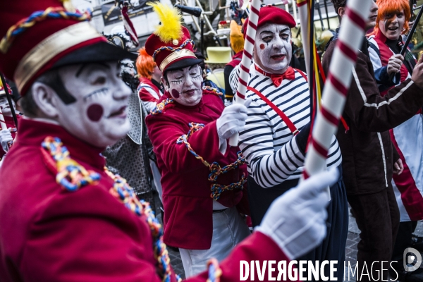 La Louvière, soumonce costumée avant le carnaval.