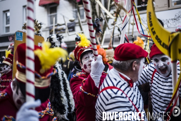 La Louvière, soumonce costumée avant le carnaval.