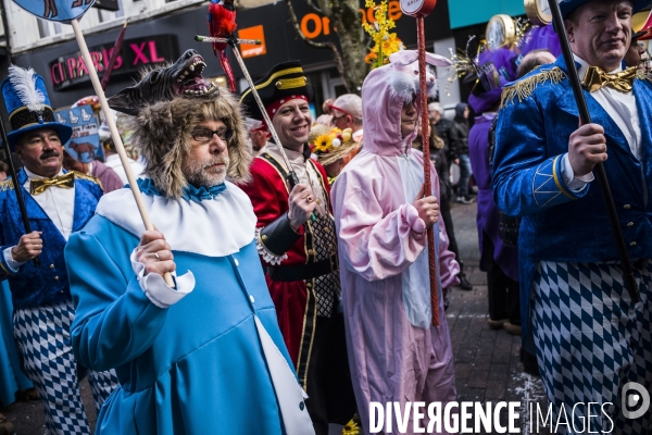 La Louvière, soumonce costumée avant le carnaval.