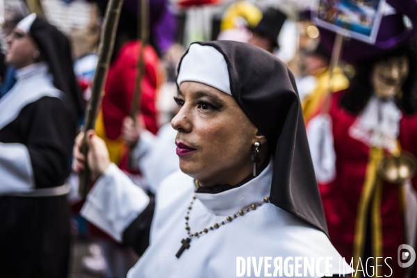 La Louvière, soumonce costumée avant le carnaval.