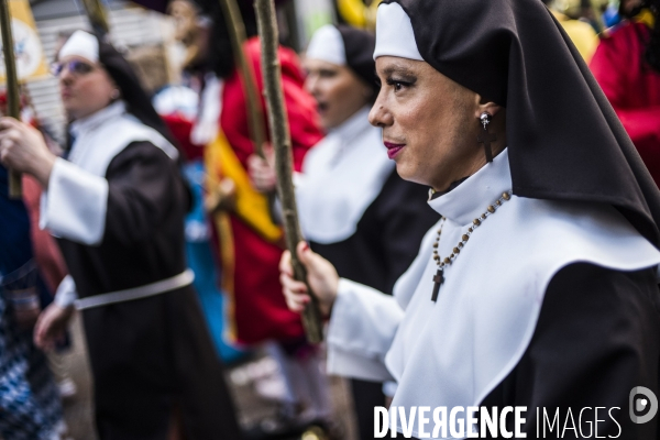 La Louvière, soumonce costumée avant le carnaval.